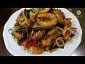 fried prawn u0026 cuttlefish with basil leaves thai recipe