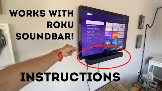 ★★★★★ Sound Bar Bracket for Universal Mounting of Sound Systems under TV - Roku