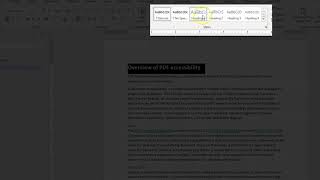 Word Accessibility - Headings