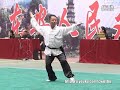 少林螳螂拳 少林羅漢螳螂拳 　王金永老師 上下白の表演服 　套路名不明　2014年