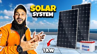 1KW ka Solar system khareed lia | kitna kharcha aya? 🙄 Fahad Bhai Official