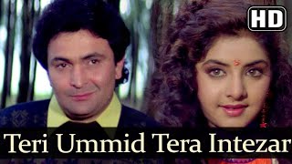 ✓Teri Umeed Tera Intezar Lyrics in Hindi - Rishi Kapoor, Divya Bharti