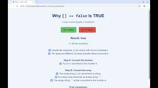 JavaScript 27: Why [] == false Is TRUE