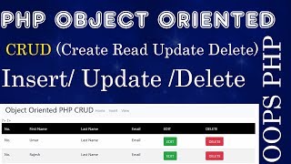 Part-2 (2019) Insert Data | PHP MySql Object Oriented Insert Update Delete | PHP CRUD OOps