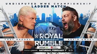 WWE Royal Rumble 2025 - Cody Rhodes vs Kevin Owens Official Match Card HD