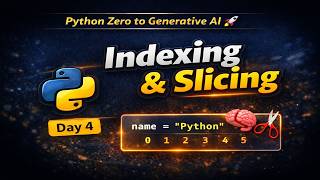 Indexing & Slicing in Python | String & List | Python Day 4
