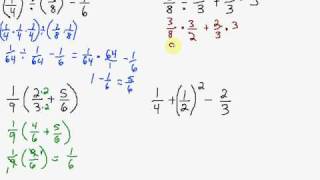 Multiple Operations With Fractions