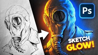 Make Your Sketches GLOW Using Photoshop!
