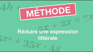 Réduire une expression littérale