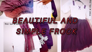 30mnt ൽ അടിപൊളി ഫ്രോക്ക് റെഡി | frock cutting and stitching | simple frock | net frock