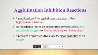 Agglutination inhibition reaction