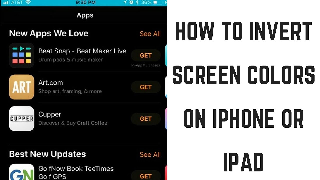 How To Invert Screen Colors On Iphone Or Ipad Youtube How To Invert Screen Colors On Iphone Or Ipad Youtube