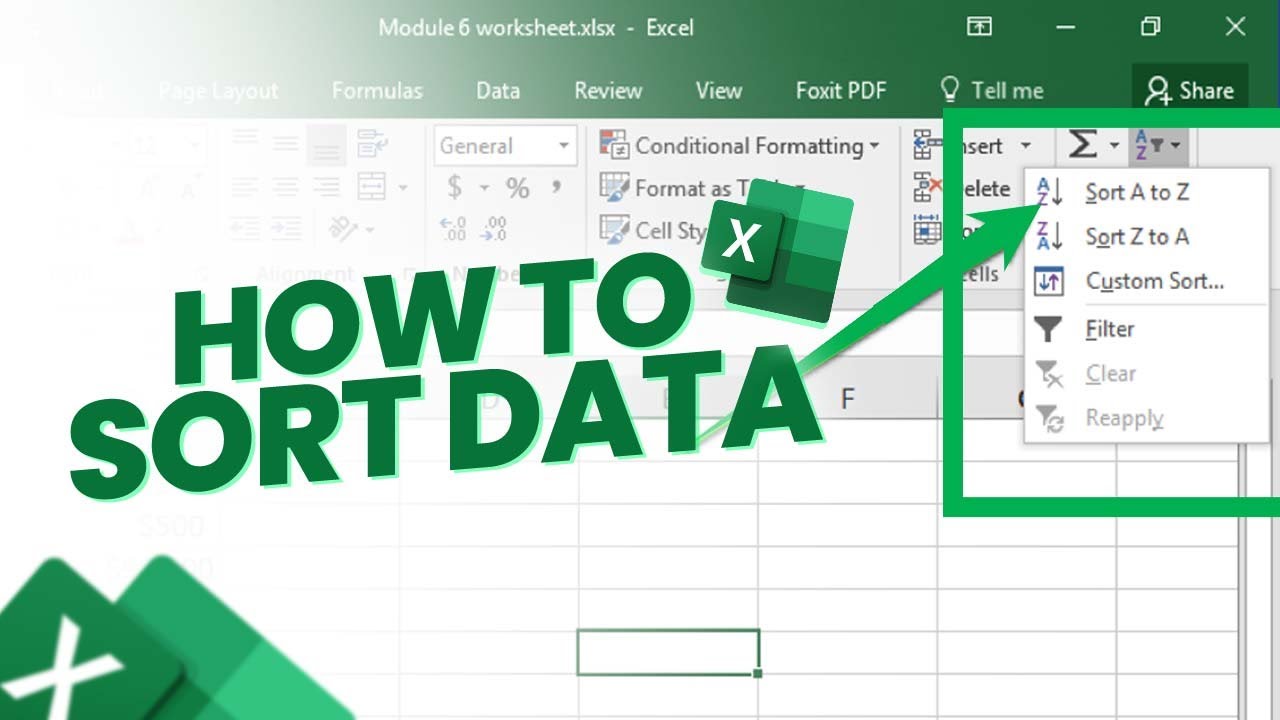 How To Sort Data In Excel Ms Excel Data Sorting Sorting Data In