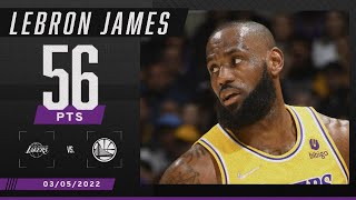 LeBron James scores 56 PTS as Lakers top Warriors