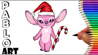 How to Draw 🎅 Angel Christmas from Lilo and Stitch | Learn to Draw step by step