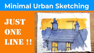 How to Start Minimal Urban Sketching for Beginners - Just One Line!