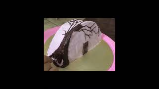 Decorating a semicircular cake for the first time! #shorts #trending #viral #reels