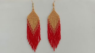 Super Easy Native American Fringe Earrings Tutorial//Jewelry Making// Useful & Easy