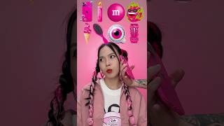 Random Pink ASMR Mukbang 🌸🦑💋 #shorts #mukbang #asmr #eating