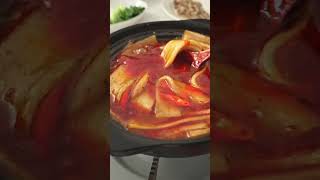 Spicy fat beef noodles 🌶 huge and delicious‼ ️The magical way to eat wide noodles✅