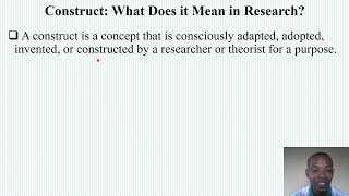 Understanding Concepts, Constructs and Variables in Research & Statistics