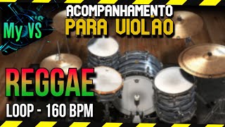 🥁 REGGAE drum Loop for playing and composing | bpm 160 [updated]