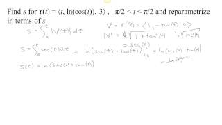 Arclength Parameter Example