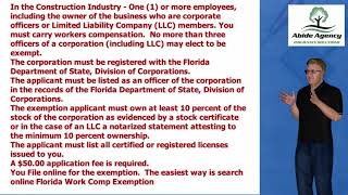 Florida Work Comp Exemption Explanation Abide Agency