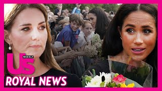 Meghan Markle & Kate Middleton Ignore Royal Family Protocol While Greeting Mourners
