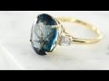 london blue topaz u0026 baguette sapphire ring 14k 10.55 ct on qvc