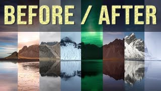 20 before / after EDITING photos from Iceland, Stokksnes