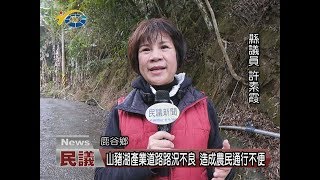 20180223 民議新聞 山豬湖產業道路路況不良 造成農民通行不便(縣議員 許素霞 )