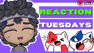 REACTION TUESDAY TO ANIME STUFF/ CRINGE VIDEOS / AND ANYTHING TODAY #REACTIONS #ART #VTUBING