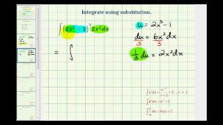 Ex 2:  Integration Using Substitution