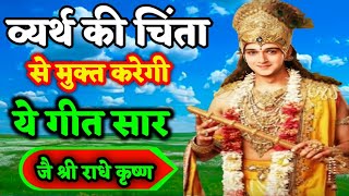 व्यर्थ की चिंता से मुक्त करेगी ये गीता सार | Geeta Gyan for success |Radhe Krishna ।#mahabharat