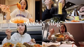 Seoul vlog | ヨプトッポッキ、韓国学食、ピラティス、お寿司、わんちゃんカフェ