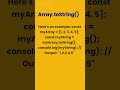 Converting Arrays to Strings in JavaScript
