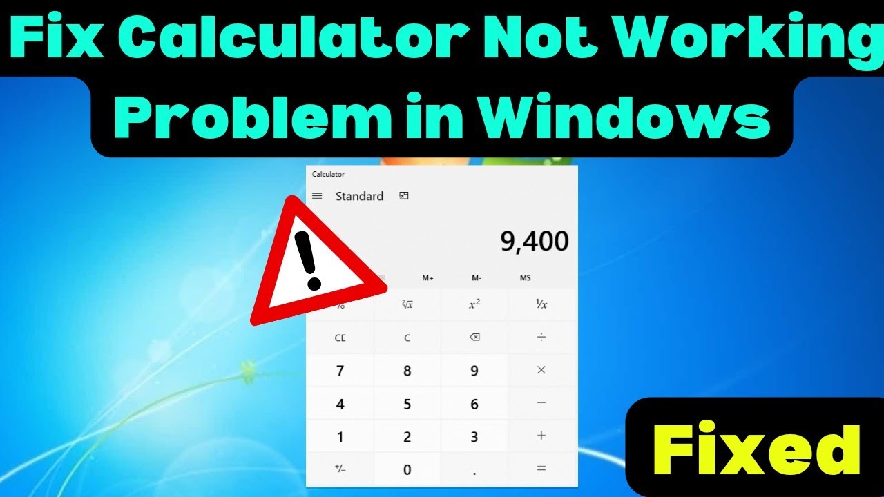 How To Fix Calculator Not Working Problem In Windows || 2023 - YouTube