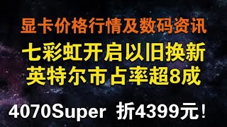 显卡开启以旧换新！英特尔CPU市占率超8成 4070Supe