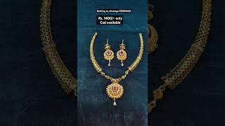 One gram gold plated necklace set #viralvideo #gold #trending #jewellery #wedding #bridal #shorts