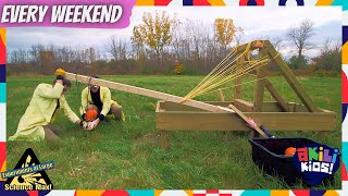 Science Max: Experiments At Large | Pumpkins And Catapults | Akili Kids!