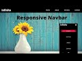 Responsive navbar using html, css and js.