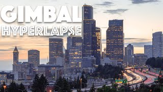 Handheld Gimbal Hyperlapse Walking Across Seattle Bridge