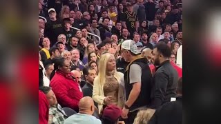 LeBron Has Beef With A Woman fan In Stands & Getting Heckler Ejected At Lakers vs Mavs game last nig
