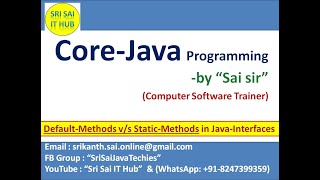 Java Default Methods vs Java Static Methods in Interface || Java Interfaces || Java Methods || #334