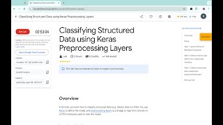 Classifying Structured Data using Keras Preprocessing Layers | #qwiklabs | #coursera