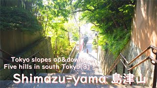 [4K]   Five hills of south Tokyo(3)  島津山 東京坂道散歩 城南五山(3) Tokyo slope up\u0026down