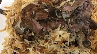 Goat meat and rice  /bariis iyo hilib huuris ah