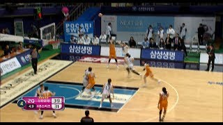 2017~2018 WKBL 신한은행vsKB스타즈  - 강아정, 3점슛 성공으로 점수차는 단 5점.20180210