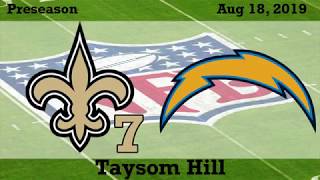 Taysom Hill 2019-08-18 Preseason vs Chargers